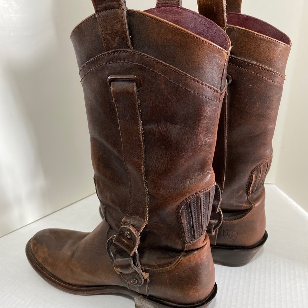 Vintage WOMENS ARIAT Western COWBOY BROWN BOOTS SIZE 8 B Broken In Nicely